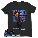 Thug Life Graphic Tee, Shirt to Match Air Foamposite One Galaxy, Air Foamposite Unisex Black Shirt