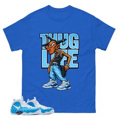 Thug Life Graphic Tee, Shirt to Match Air Foamposite Pro University Blue, Air Foamposite Unisex Blue Shirt