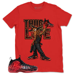 Thug Life Graphic Tee, Shirt to Match Air Foamposite Stranger Things, Air Foamposite Unisex Blue Shirt