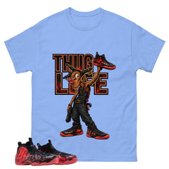 Thug Life Graphic Tee, Shirt to Match Air Foamposite Stranger Things, Air Foamposite Unisex Blue Shirt