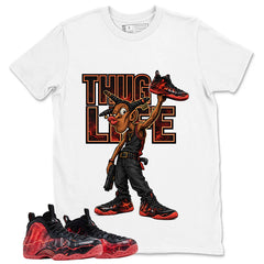 Thug Life Graphic Tee, Shirt to Match Air Foamposite Stranger Things, Air Foamposite Unisex Blue Shirt