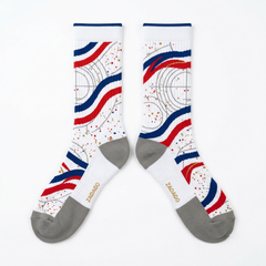 Tinker Alternate Sneaker Match Socks – Air Jordan 7 Retro BG Inspired Mid-Calf Crew Socks