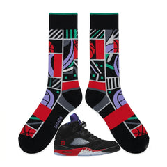 Top 3 Socks – Air Jordan 5 Retro SE Inspired Mid-Calf Unisex Crew Socks