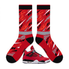 Toro Bravo Socks – Air Jordan 4 Inspired Mid-Calf Unisex Crew Socks