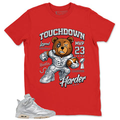 Touchdown Bear Shirt - Match Air Jordan 6 x Paris Saint-Germain Metallic Silver