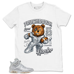 Touchdown Bear Shirt - Match Air Jordan 6 x Paris Saint-Germain Metallic Silver
