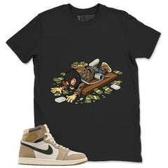 Trappin Shirt - Match Cream Air Jordan Wmns 1 Khaki