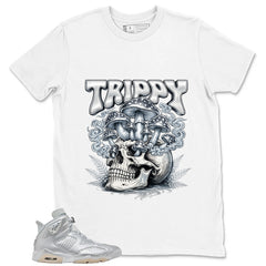 Trippy Skull Shirt - Match Air Jordan 6 x Paris Saint-Germain Metallic Silver