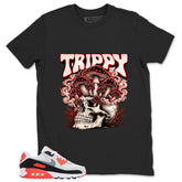 Trippy Skull Shirt - Match Air Max 90 Infrared