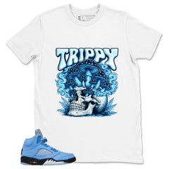 Graphic Tee Trippy Skulls Shirt - Matching Air Jordan 5 Retro SE UNC