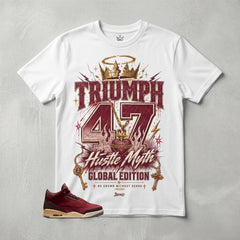 Triumph 47 Hustle Myth Graphic Tee - Shirt To Match Air Jordan 3 Bin23