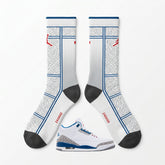 True Blue 2026 Sneaker Match Socks ā Air Jordan 3 True Blue Inspired Mid-Calf Crew Socks Unisex