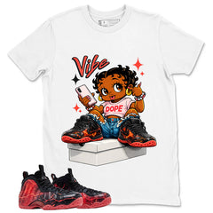 Vibe Check Graphic Tee, Shirt to Match Air Foamposite Stranger Things, Air Foamposite Unisex Blue Shirt