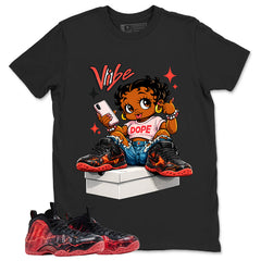 Vibe Check Graphic Tee, Shirt to Match Air Foamposite Stranger Things, Air Foamposite Unisex Blue Shirt