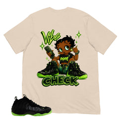 Vibe Check Shirt - Match Air Foamposite One Black Volt