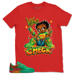 Vibe Check Shirt - Match Air Force 1 Stadium Green Crimson