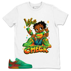 Vibe Check Shirt - Match Air Force 1 Stadium Green Crimson