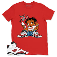 Vibe Check Shirt - Match White Air Jordan 6 Carmine