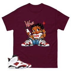 Vibe Check Shirt - Match White Air Jordan 6 Carmine