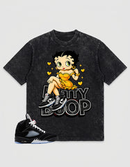 Washed T-shirt to Match Metallic Reimagined 5s - Betty Boop Graphic