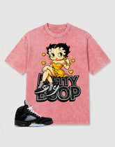 Washed T-shirt to Match Metallic Reimagined 5s - Betty Boop Graphic