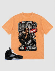 Washed T-shirt to Match Metallic Reimagined 5s - Don't Call Me Baby Graphic