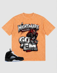 Washed T-shirt to Match Metallic Reimagined 5s - Nightmare On Elm Street Graphic