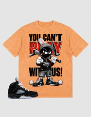 Washed T-shirt to Match Metallic Reimagined 5s - You Can't Play With Us Graphic