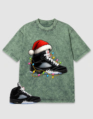 Washed T-shirt to Match Metallic Reimagined 5s - Kickmas Graphic