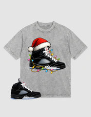 Washed T-shirt to Match Metallic Reimagined 5s - Kickmas Graphic