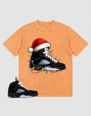 Washed T-shirt to Match Metallic Reimagined 5s - Kickmas Graphic