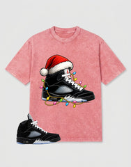 Washed T-shirt to Match Metallic Reimagined 5s - Kickmas Graphic