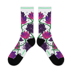 Vivid Pink Sneaker Match Socks – Air Jordan 6 Retro GG Inspired Mid-Calf Unisex Crew Socks