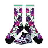 Vivid Pink Sneaker Match Socks ā Air Jordan 6 Retro GG Inspired Mid-Calf Unisex Crew Socks