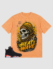 Washed T-shirt Heat Wave Skull | Zadago