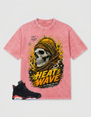 Washed T-shirt Heat Wave Skull | Zadago