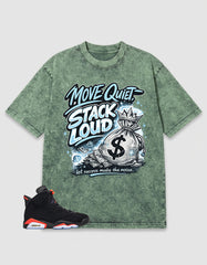 Washed T-shirt Move Quiet Stack Loud | Zadago