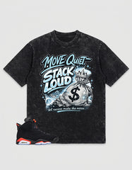 Washed T-shirt Move Quiet Stack Loud | Zadago