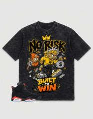 Washed T-shirt No Risk Build To Win | Zadago