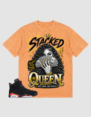 Washed T-shirt Stacked Queen | Zadago
