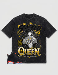 Washed T-shirt Stacked Queen | Zadago