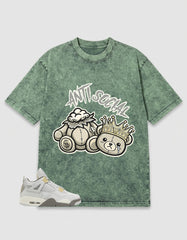 Grey Photon Dust 4s Zadago Washed Shirt - Anti Social Graphic