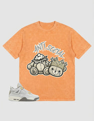 Grey Photon Dust 4s Zadago Washed Shirt - Anti Social Graphic