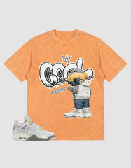 Grey Photon Dust 4s Zadago Washed Shirt - Cool Boy Graphic