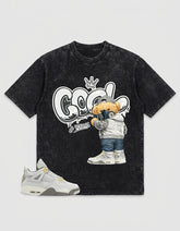 Grey Photon Dust 4s Zadago Washed Shirt - Cool Boy Graphic