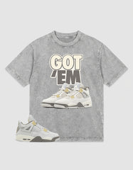 Grey Photon Dust 4s Zadago Washed Shirt - Got 'Em Sneakear Graphic