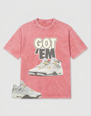 Grey Photon Dust 4s Zadago Washed Shirt - Got 'Em Sneakear Graphic