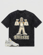 Grey Photon Dust 4s Zadago Washed Shirt - Runnin' The Street Graphic