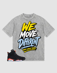 Washed T-shirt We Move Different | Zadago