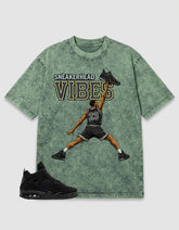 Black Cat 4s Zadago Washed T-shirt Sneakerhead Vibes Graphic